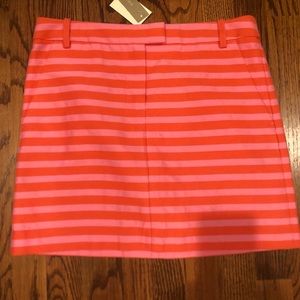 Pink and orange stripe JCrew Skirt